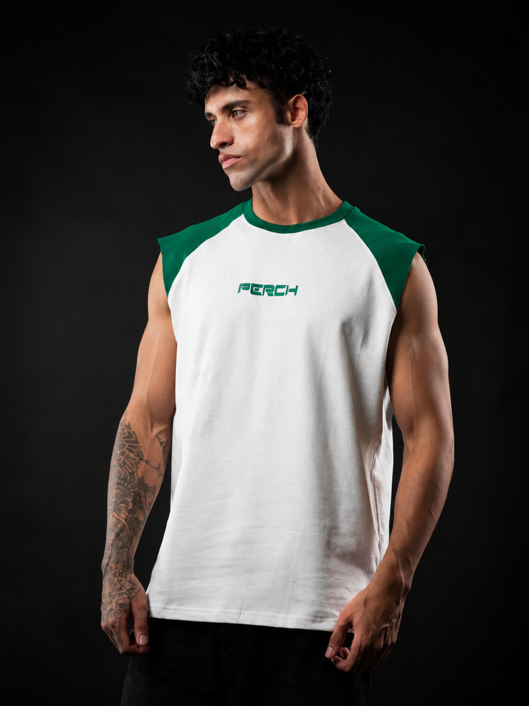 Forest Green Raglan Sleeve Oversized Tank Tshirt