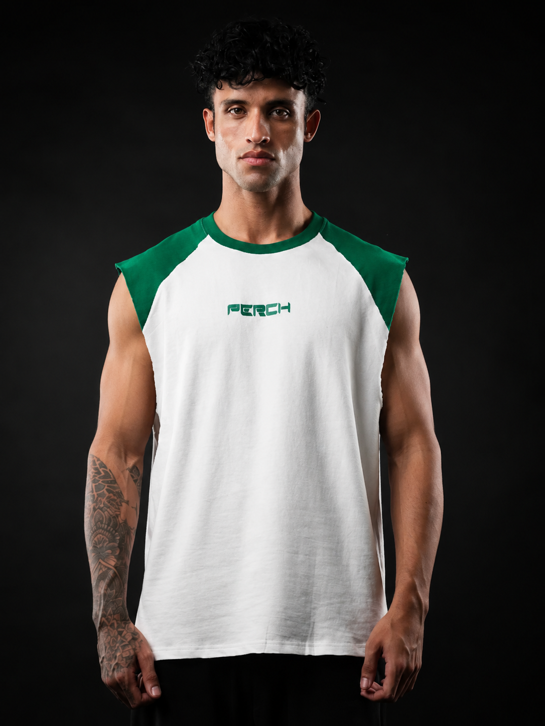 Forest Green Raglan Sleeve Oversized Tank Tshirt