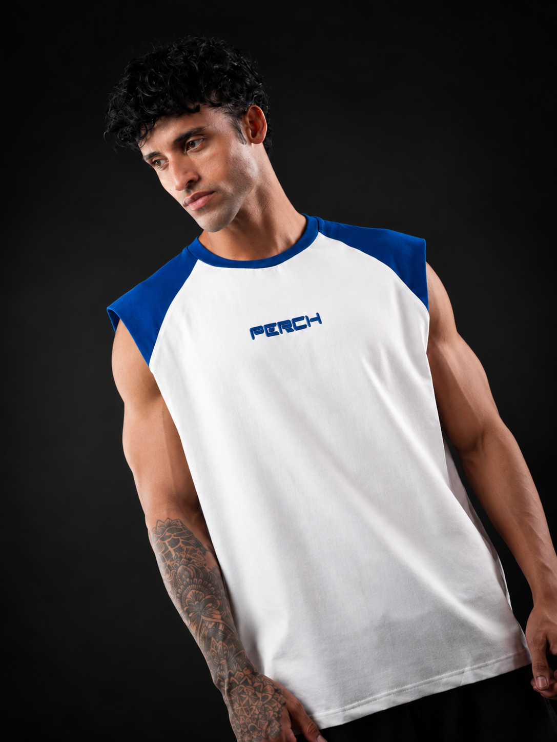 Royal Blue Raglan Sleeve Oversized Tank Tshirt