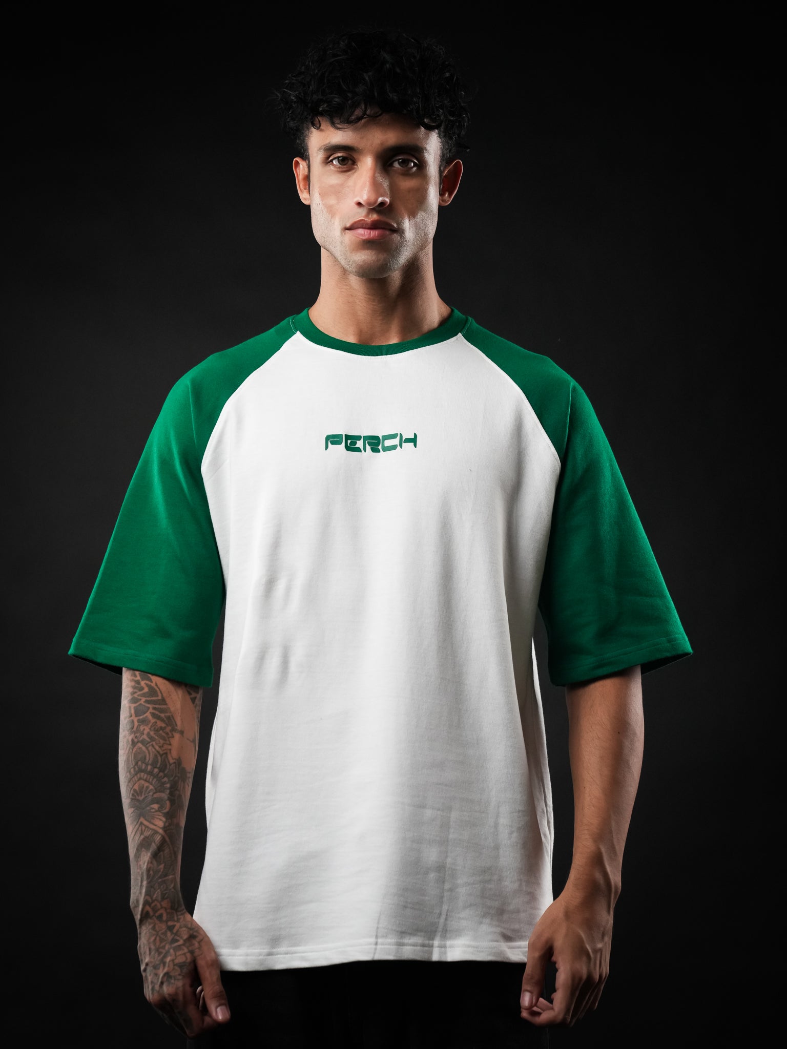Forest Green Raglan Sleeve Oversized Tshirt