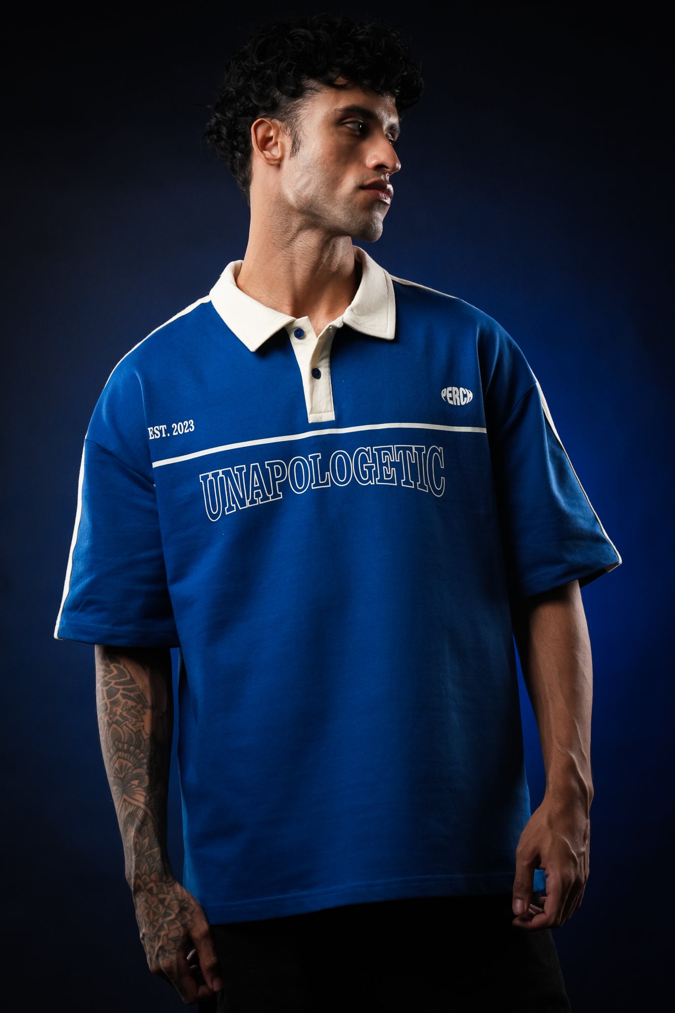 Royal Blue Unapologetic Oversized Polo Tshirt