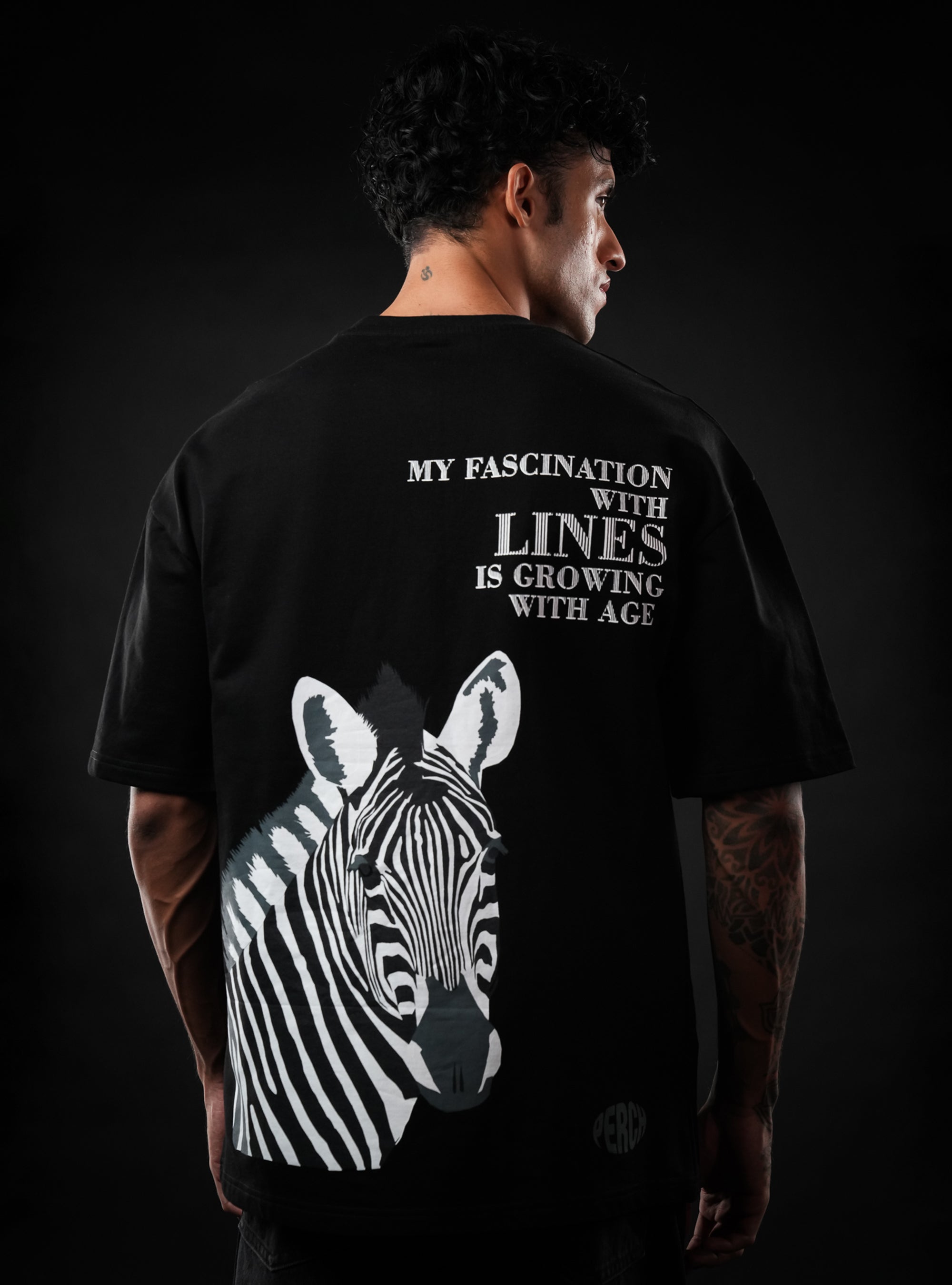 Black Zebra Print Oversized Tshirt