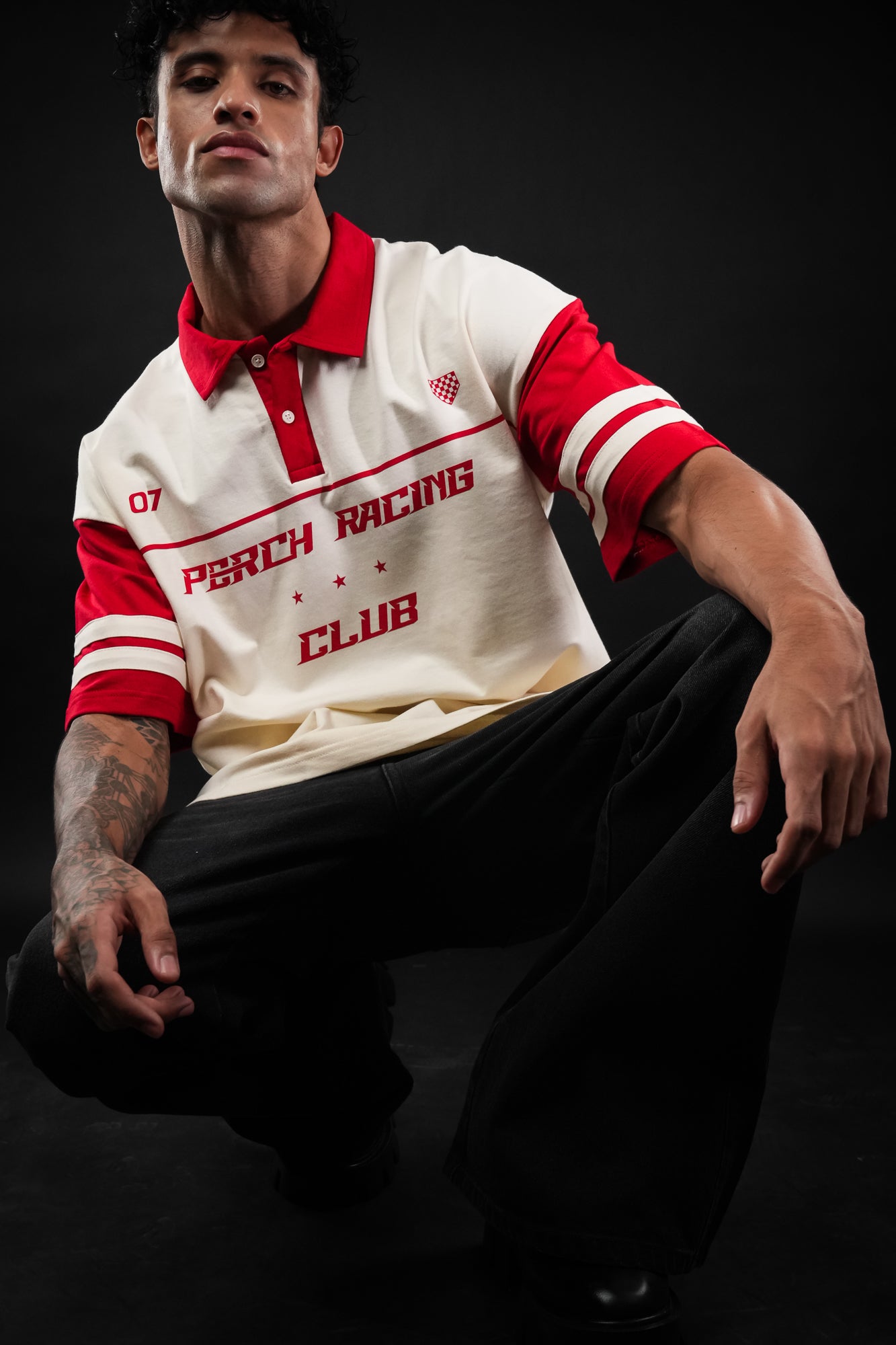 Red Perch Racing Oversized Polo Tshirt