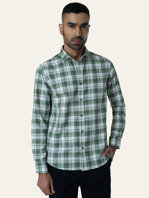 Forrest Green Cotton Checked shirt